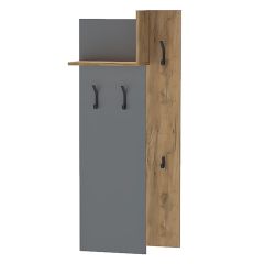 Квадро В-1 Вешалка (ЛДСП графит/дуб крафт золотой) в Агрызе - agryz.mebel24.online | фото