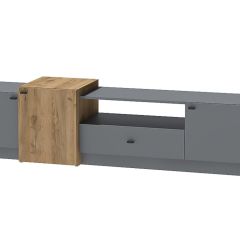 Квадро Т-1 Тумба под ТВ (ЛДСП графит-дуб крафт золотой) в Агрызе - agryz.mebel24.online | фото