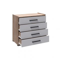 Модульная Спальня Соната (Белый/Дуб Крафт Золотой) в Агрызе - agryz.mebel24.online | фото 3