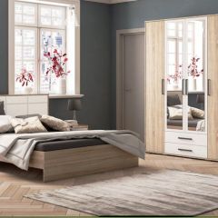 Модульная Спальня Соната (Белый/Дуб сонома) в Агрызе - agryz.mebel24.online | фото