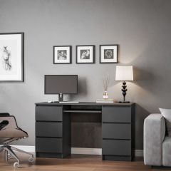 МОРИ МС-2 Стол 6 ящиков (графит) в Агрызе - agryz.mebel24.online | фото 1