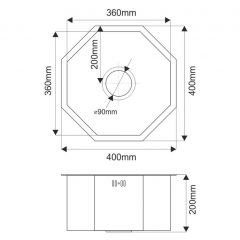 Мойка D400BR Octavia MELANA Profline 1,2/200 БРОНЗА врезная фигурная D400BR в Агрызе - agryz.mebel24.online | фото 3