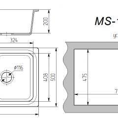 Мойка кухонная MS-12 (780х495) в Агрызе - agryz.mebel24.online | фото 3