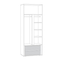 Муссон Шкаф двухстворчатый 13.198 в Агрызе - agryz.mebel24.online | фото 2