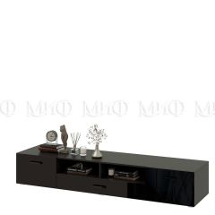 НИКОЛЬ Тумба ТВ (Черный глянец/Черный) в Агрызе - agryz.mebel24.online | фото