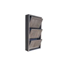 Обувница Комфорт Ф 002 Фасад 3D Гармонь ребро (3 секции) в Агрызе - agryz.mebel24.online | фото