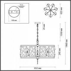 Подвесная люстра Odeon Light Elegante 4878/7 в Агрызе - agryz.mebel24.online | фото 4