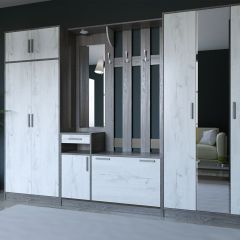 Прихожая ДИАНА-4 сек №10 (Ясень анкор/Дуб эльза) в Агрызе - agryz.mebel24.online | фото 5
