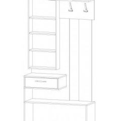 ИНФИНИТИ Прихожая Секция с зеркалом (ясень шимо комб.) в Агрызе - agryz.mebel24.online | фото 2