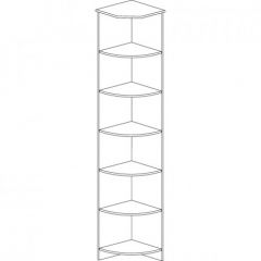 Шкаф угловой открытый №618 "Инна" Денвер темный в Агрызе - agryz.mebel24.online | фото 2