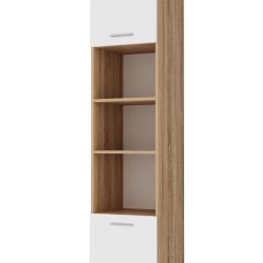 ИТАЛИЯ П-400 Пенал 2 дв. (Дуб сонома/Белый глянец) в Агрызе - agryz.mebel24.online | фото