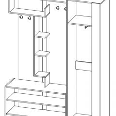 Прихожая Марица Модульная (ЯШ темный/ светлый) в Агрызе - agryz.mebel24.online | фото 3