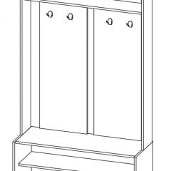 Прихожая Марица Модульная (ЯШ темный/ светлый) в Агрызе - agryz.mebel24.online | фото 4