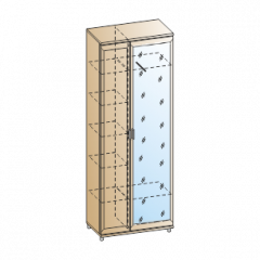 Прихожая Мелисса композиция 1 (Гикори Джексон светлый) в Агрызе - agryz.mebel24.online | фото 2