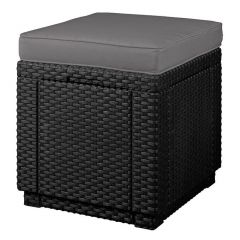 Пуфик Куб с подушкой (Cube with cushion) графит - прохладный серый в Агрызе - agryz.mebel24.online | фото