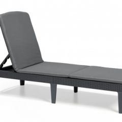 Шезлонг Джайпур с матрасом (Jaipur Sun lounger (with cushion)) графит в Агрызе - agryz.mebel24.online | фото