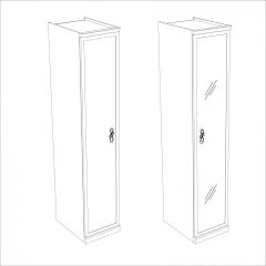 Шкаф 1-но ств с зеркалом Мишель в Агрызе - agryz.mebel24.online | фото