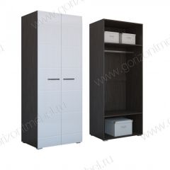 Шкаф 2-х створчатый Ненси 800 (Венге/Белый глянец) в Агрызе - agryz.mebel24.online | фото
