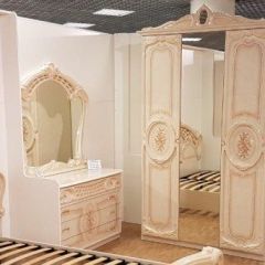 Шкаф 3-х дверный с зеркалами (01.143) Роза (беж) в Агрызе - agryz.mebel24.online | фото 3