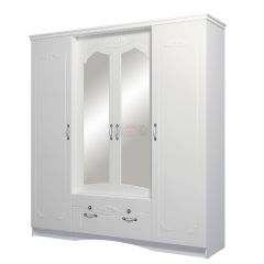 Шкаф 4-х дверный для одежды и белья Ольга-10 МДФ в Агрызе - agryz.mebel24.online | фото