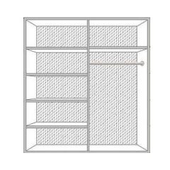 Шкаф 4-х дверный с зеркалами (08.244) Ирина (беж) в Агрызе - agryz.mebel24.online | фото 2