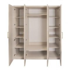 Шкаф 4-х ств с зеркалами Мокко (бежевый) в Агрызе - agryz.mebel24.online | фото 2