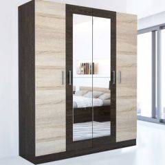 Шкаф 4-х створчатый Леси + Зеркало в Агрызе - agryz.mebel24.online | фото 1