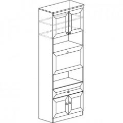 Шкаф барный №605 Инна Денвер темный в Агрызе - agryz.mebel24.online | фото 2