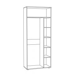 Шкаф для одежды 1751 Бьянка в Агрызе - agryz.mebel24.online | фото 2