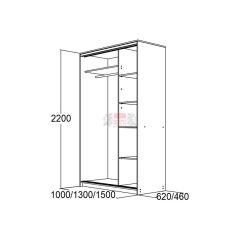 МИРАЖ 10.1 (620) Шкаф для платья и белья в Агрызе - agryz.mebel24.online | фото 5