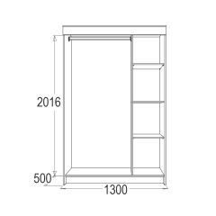 МИРАЖ 11 (1300) Шкаф для платья и белья в Агрызе - agryz.mebel24.online | фото 2