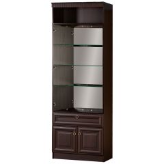 Шкаф для посуды №612 Инна Денвер темный в Агрызе - agryz.mebel24.online | фото 2