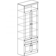 Шкаф для посуды №612 "Инна" Денвер светлый в Агрызе - agryz.mebel24.online | фото 4