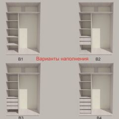 Шкаф-купе 1300 серии SILVER S4+S3Z+B2+PL1 (2 ящика+1 штанга) профиль «Серебро» в Агрызе - agryz.mebel24.online | фото 5