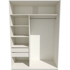 Шкаф-купе 1400 серии SOFT D1+D3+B2+PL1 (2 ящика+1штанга) профиль «Графит» в Агрызе - agryz.mebel24.online | фото 2