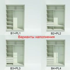 Шкаф-купе 1400 серии SOFT D1+D3+B2+PL1 (2 ящика+1штанга) профиль «Графит» в Агрызе - agryz.mebel24.online | фото 6