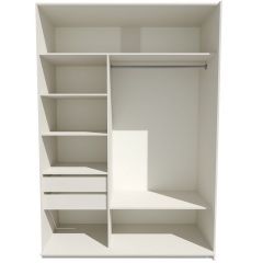 Шкаф-купе 1400 серии SOFT D6+D4+B2+PL2 (2 ящика+1штанга+1 полка) профиль «Капучино» в Агрызе - agryz.mebel24.online | фото 2