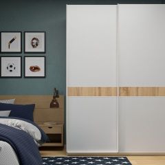 Шкаф-купе 1400 серии SOFT D6+D6+B2+PL3 (2 ящика+2штанги) профиль «Капучино» в Агрызе - agryz.mebel24.online | фото 5