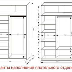 Шкаф-купе 1400 серии SOFT D8+D2+B2+PL4 (2 ящика+F обр.штанга) профиль «Капучино» в Агрызе - agryz.mebel24.online | фото 9