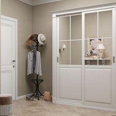 Шкаф-купе 1500 серии NEW CLASSIC K4+K4+B2+PL4 (2 ящика+F обр. штанга) профиль «Капучино» в Агрызе - agryz.mebel24.online | фото