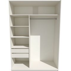 Шкаф-купе 1600 серии SOFT D1+D3+B2+PL1 (2 ящика+1штанга) профиль «Графит» в Агрызе - agryz.mebel24.online | фото 3