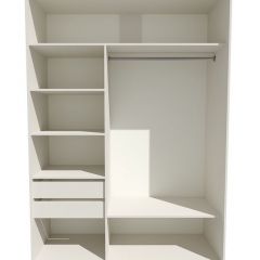 Шкаф-купе 1800 серии SOFT D6+D4+B2+PL2 (2 ящика+1штанга+1 полка) профиль «Капучино» в Агрызе - agryz.mebel24.online | фото 2