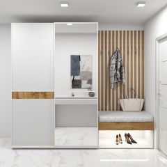Шкаф-купе 1800 серии SOFT D6+D4+B2+PL2 (2 ящика+1штанга+1 полка) профиль «Капучино» в Агрызе - agryz.mebel24.online | фото