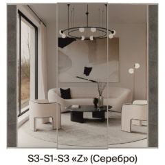 Шкаф-купе 1950 серии SILVER S3+S1+S4 B22+PL3 (по 2 ящика лев/прав+2 штанги) профиль «Серебро» в Агрызе - agryz.mebel24.online | фото 8
