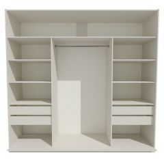 Шкаф-купе 2400 серии SOFT D4+D4+D4+B22+PL1 (по 2 ящика лев/прав+1штанга) профиль «Графит» в Агрызе - agryz.mebel24.online | фото 2