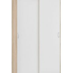 Шкаф-купе Бассо 1.0 (Дуб Сонома/Белый) 2 двери ЛДСП в Агрызе - agryz.mebel24.online | фото
