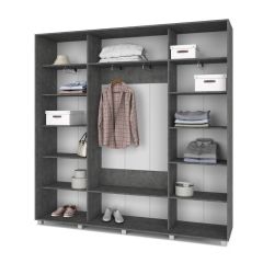 МАРТИН Шкаф-купе с зеркалом Камень темный (2200*450) М422 в Агрызе - agryz.mebel24.online | фото 2