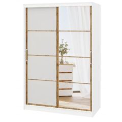 Шкаф-купе ПШ-2.9 1500 Фасад Флагман (Белый жемчуг/Дуб Вотан) в Агрызе - agryz.mebel24.online | фото