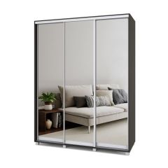 РОЛАНД Шкаф-купе с зеркалами Венге (450*1700) Р473 в Агрызе - agryz.mebel24.online | фото