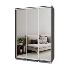 РОЛАНД Шкаф-купе с зеркалами Венге (600*1700) Р673 в Агрызе - agryz.mebel24.online | фото